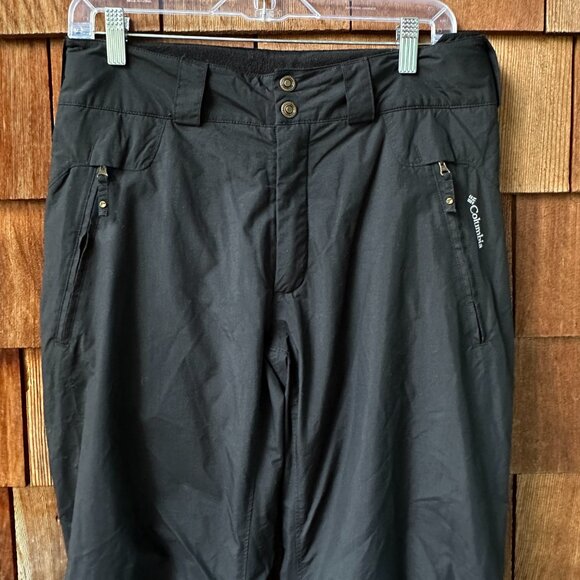 EUC Columbia Black Titanium Snowboard/Ski Pants Flower Detail in Women's Small - Picture 2 of 13